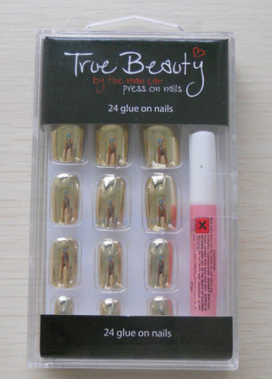 Metalic artificial Plastic Nail Tips for Nail Beauty