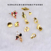 3D Charms Gold Metal Alloy Diamonds Pearls Nail Jewelry Accessories