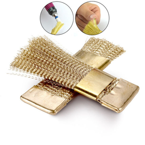 Portable Manicure Cleaner Brass Nail Art Drill Bits Cleaning Brush