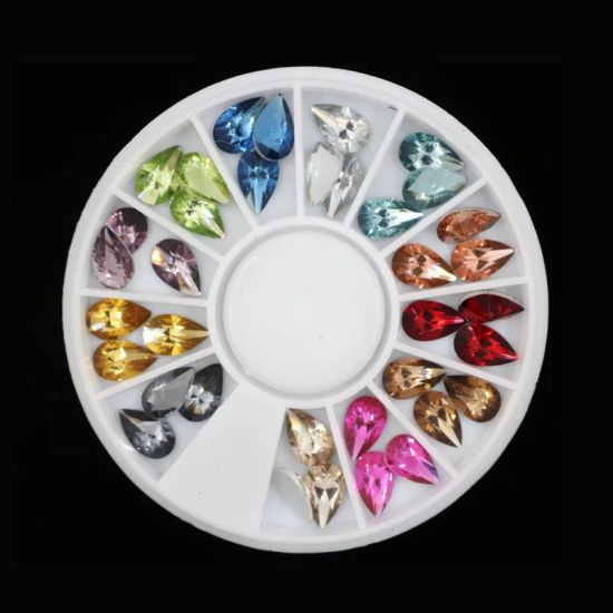 Mixed Colors Tear Shape Crystal Stones Diamonds Nail Art Decorations