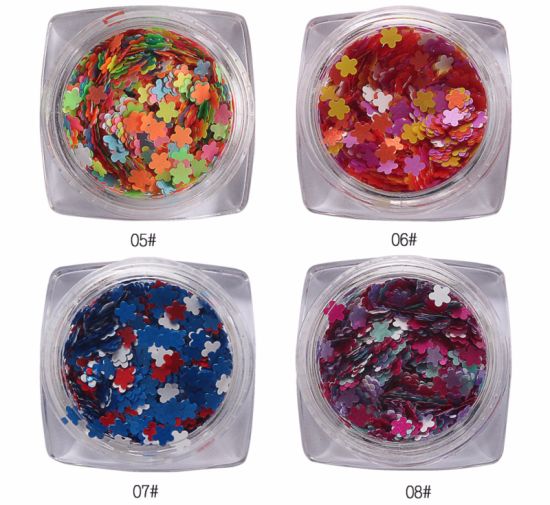 Flower Shape Glitter Glitter Multicolor Sequins for Nail Art Decoration