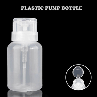 Liquid Clear Press Pumping Dispenser Container Nail Polish Remover Bottle