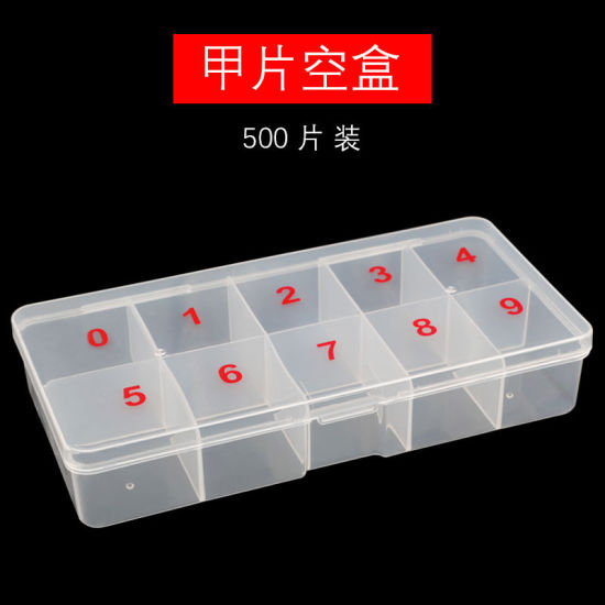 500PCS Nail Tip Box for Nail Art Tool Empty Containers