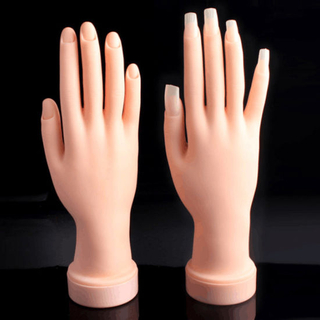 Practice Flexible Movable Hand Model for Nail Art Training Display