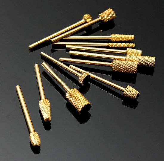 12PCS/Set Alloy Tungsten Steel Golden Nail Drill Bits