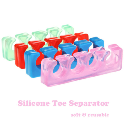 2PCS Soft Silicone Toe Separator Flexible Finge Nail Tool