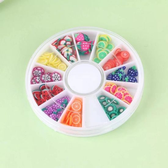 Nail Art Fruit Fimo Slices with Cake Animal Shapes