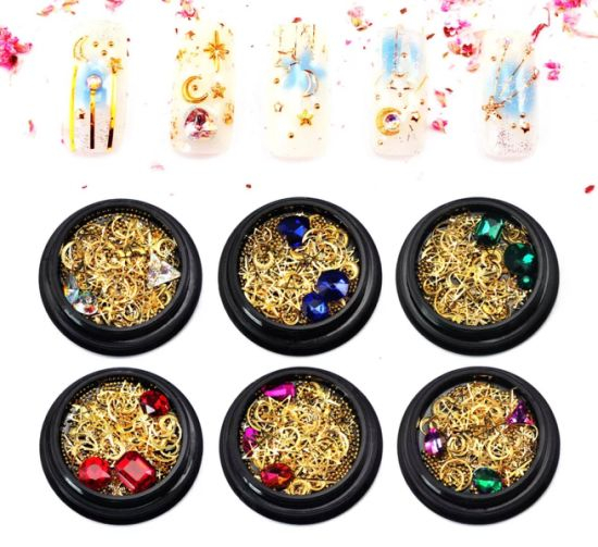 Nail Jewelry Mixed Diamonds Star Moon Shape for Nail Art