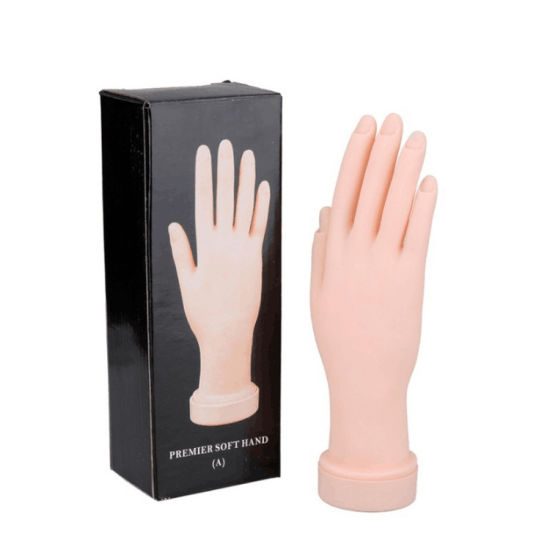 Practice Flexible Movable Hand Model for Nail Art Training Display