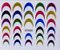 Fashion Mix Metallic Style Colorful Smile Strip Line French Stickers