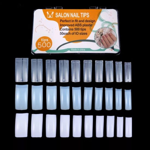 500PCS White/Clear/Natural Color Nail Art Manicure Nail Tips
