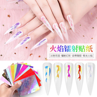 Fire Shape Nail Stickers Nail Art Stickers Nail Accessories